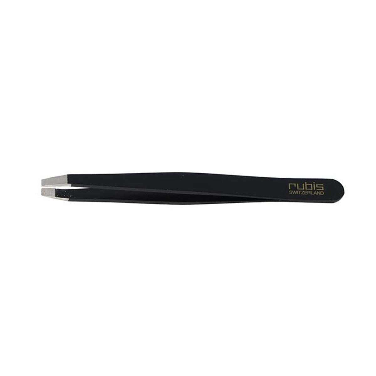 Eurostil 9Cm Pinza De Depilar Negra Recta 1Un
